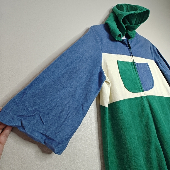 Colorblock Hooded Robe Lounge master - Picture 4 of 16